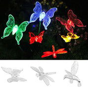 Lampada solare da giardino con colibrì, farfalla e libellula: design ecologico e resistente alle intemperie per un'affascinante illuminazione esterna 3