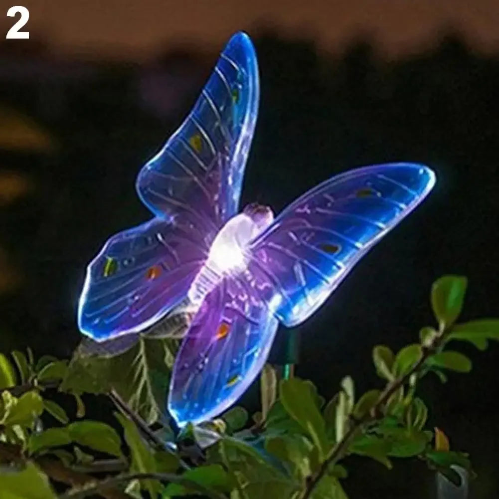 Lampada solare da giardino con colibrì, farfalla e libellula: design ecologico e resistente alle intemperie per un'affascinante illuminazione esterna 4
