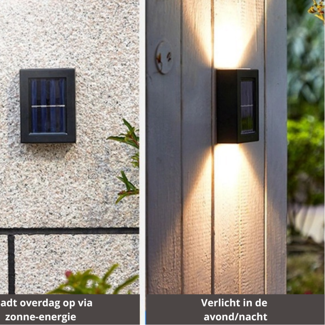 Luce esterna ad energia solare con rilevamento crepuscolare – Lampada da giardino impermeabile per un'elegante illuminazione esterna 1