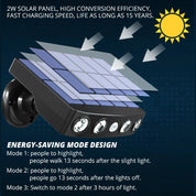 Luce esterna ad energia solare con sensore di movimento PIR: luci esterne impermeabili IP68, a basso consumo energetico, per sicurezza e praticità 3