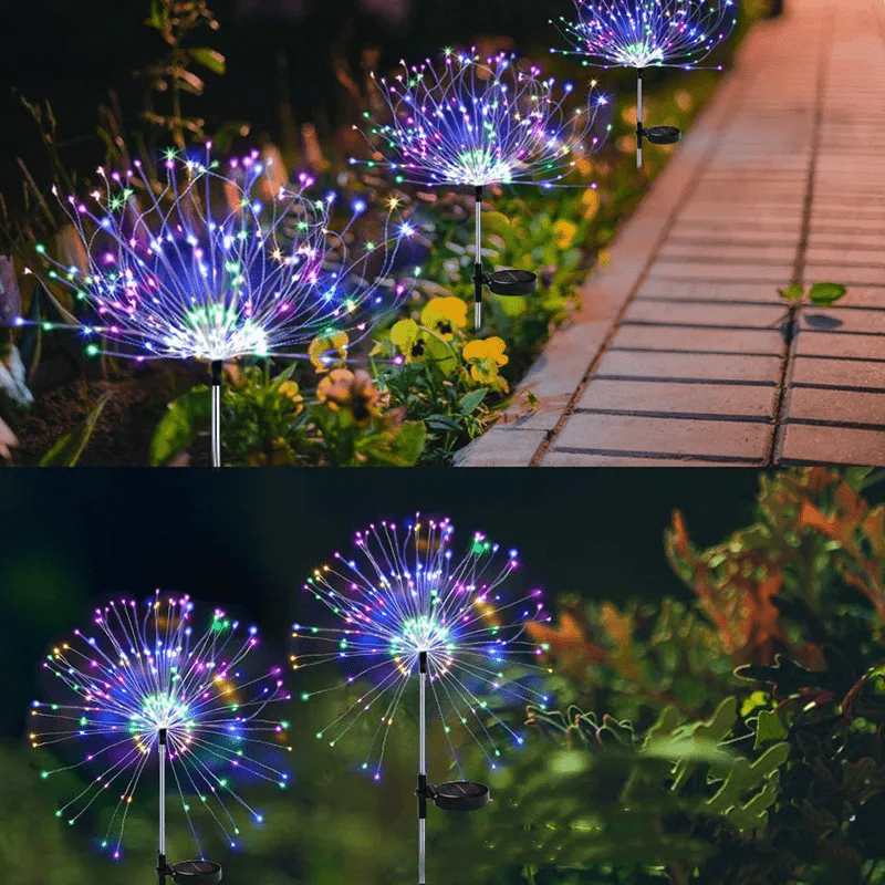 Luci da giardino ad energia solare con illuminazione flessibile in filo di rame – LED bianco caldo e RGB, impermeabili, 100 LED, lunghe 10 metri 1