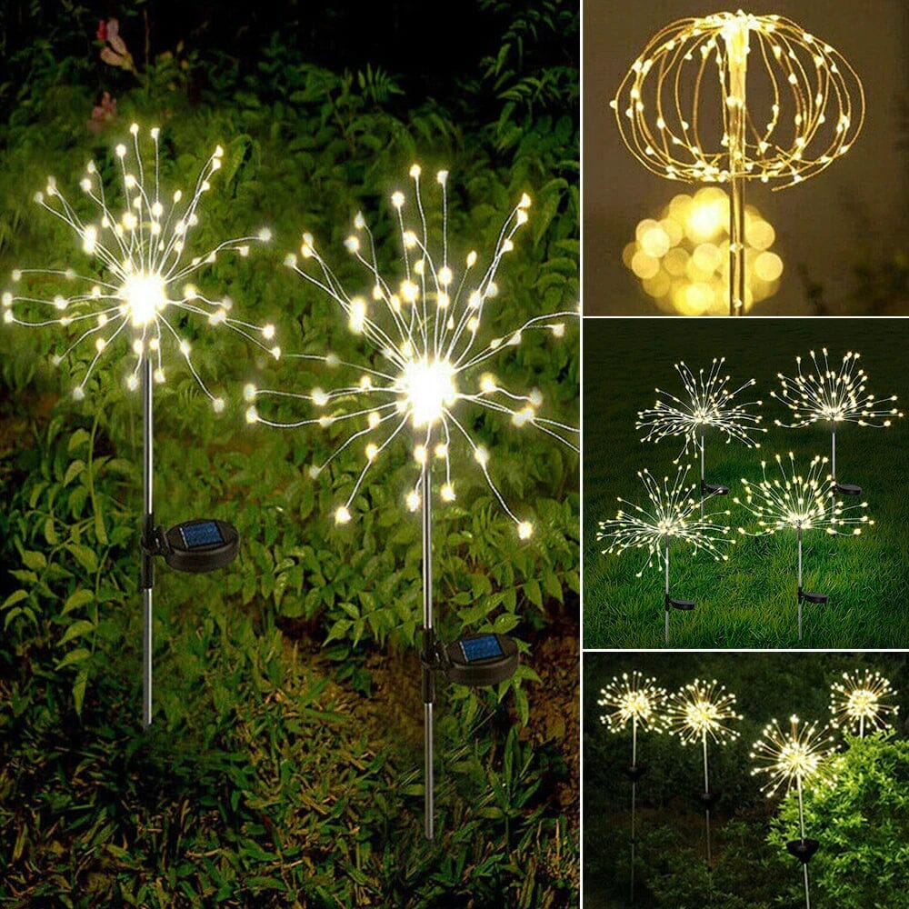 Luci da giardino ad energia solare con illuminazione flessibile in filo di rame – LED bianco caldo e RGB, impermeabili, 100 LED, lunghe 10 metri 5