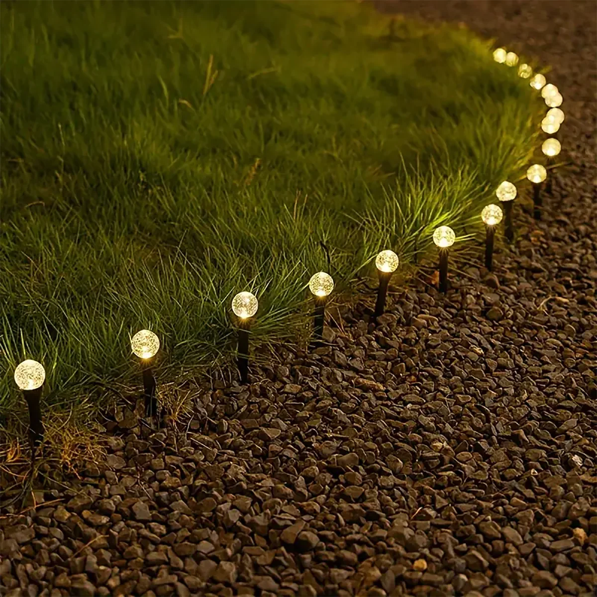 Luci solari da giardino con 30 LED – Mini luci resistenti alle intemperie in bianco caldo con 8 modalità di illuminazione per aree esterne 1