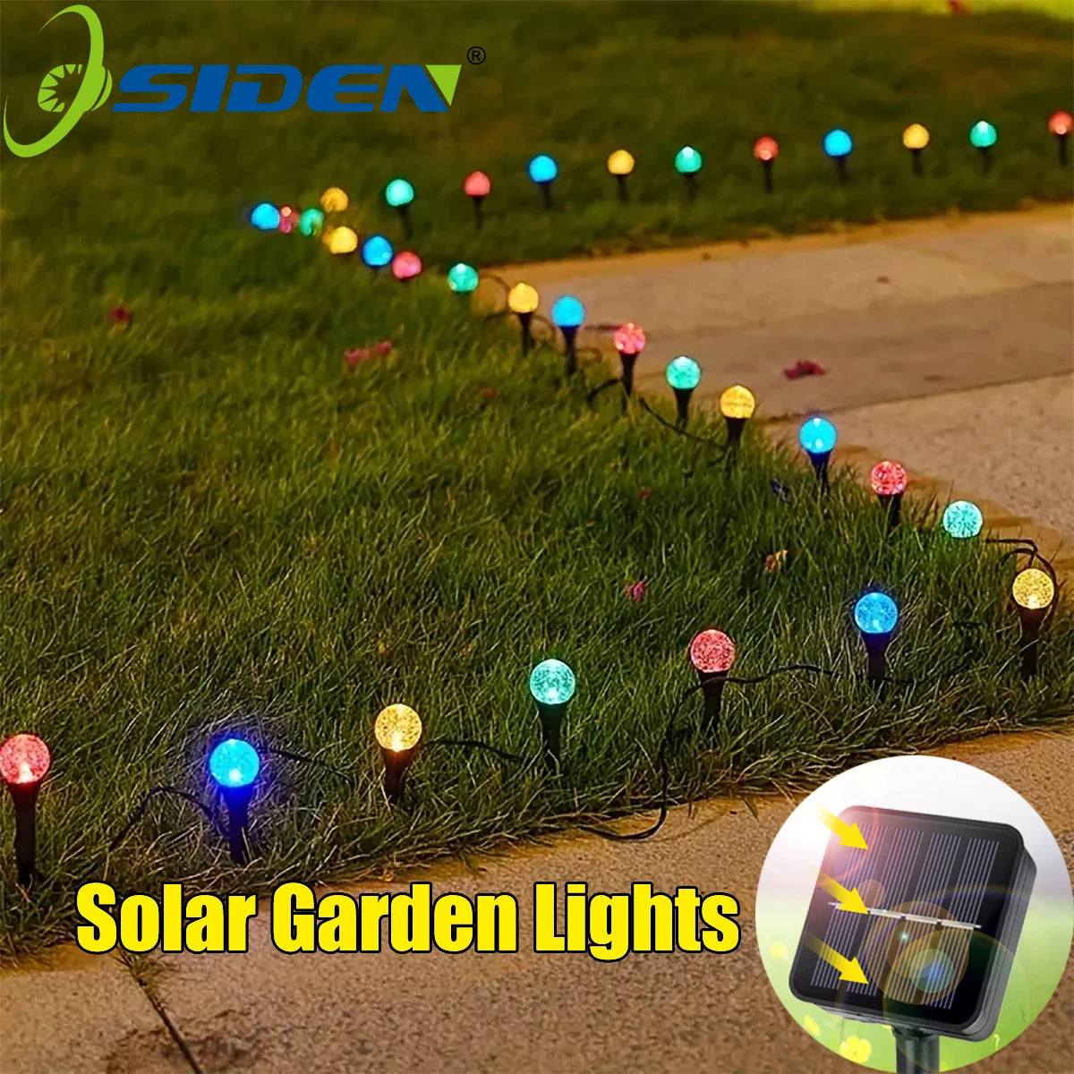 Luci solari da giardino con 30 LED – Mini luci resistenti alle intemperie in bianco caldo con 8 modalità di illuminazione per aree esterne 2