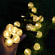 Luci solari da giardino con 30 LED – Mini luci resistenti alle intemperie in bianco caldo con 8 modalità di illuminazione per aree esterne 6