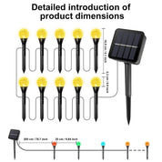Luci solari da giardino con 30 LED – Mini luci resistenti alle intemperie in bianco caldo con 8 modalità di illuminazione per aree esterne 7