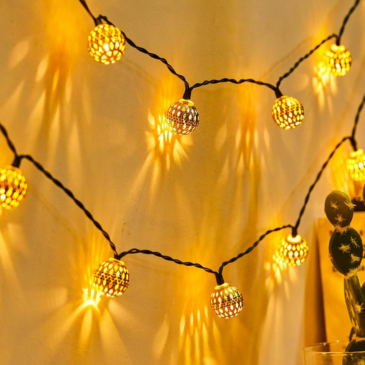 Luci solari impermeabili in stile marocchino - SunGlow Strings 1