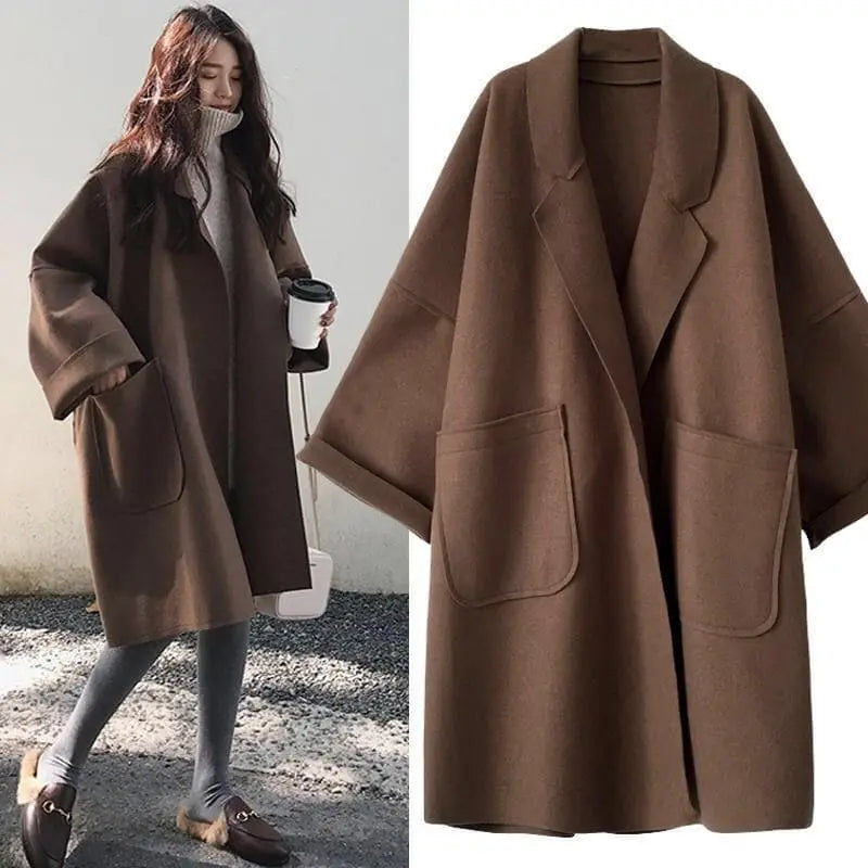 MAURA | Oversizes Woolblend Trenchcoat Jacket - Lizabella Fashion