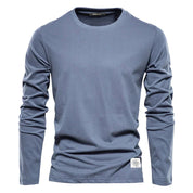 Maglietta casual a maniche lunghe con scollo rotondo per uomo 0