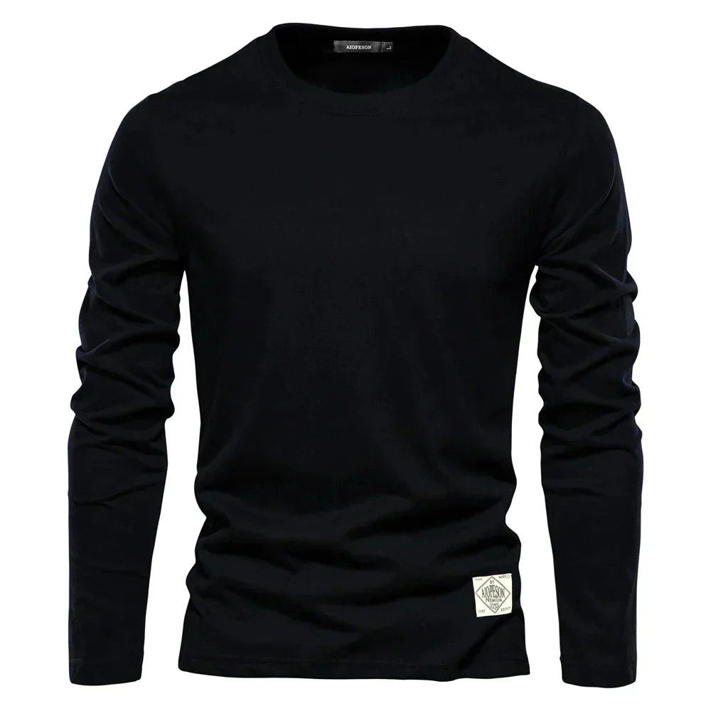 Maglietta casual a maniche lunghe con scollo rotondo per uomo 3