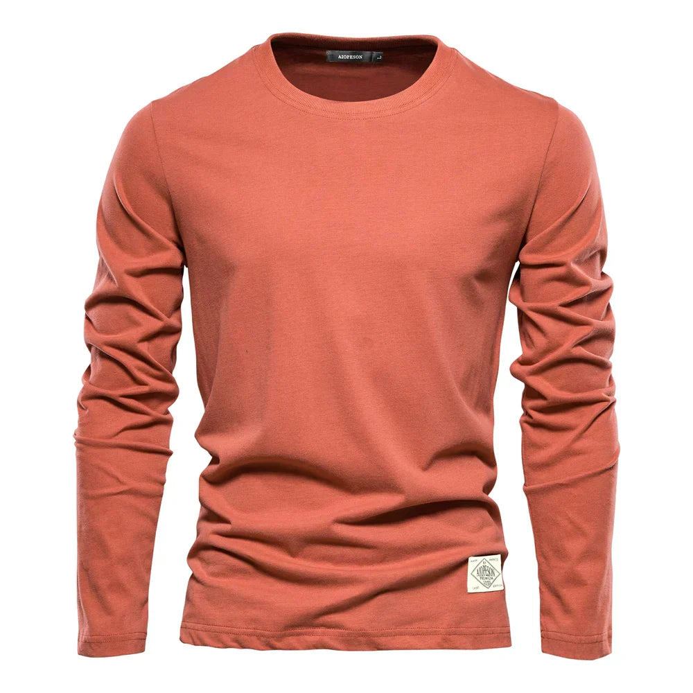 Maglietta casual a maniche lunghe con scollo rotondo per uomo 5