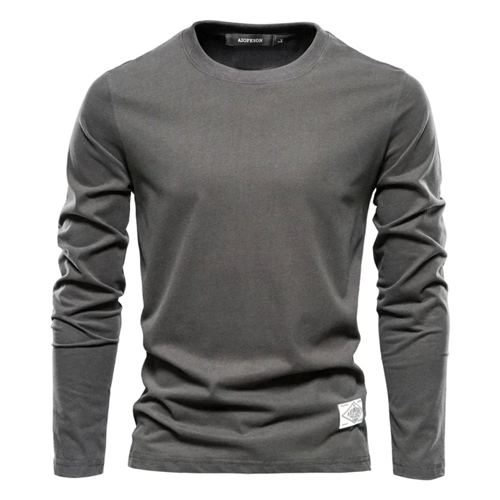 Maglietta casual a maniche lunghe con scollo rotondo per uomo 6