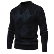 Maglione Argyle da uomo - Girocollo - Lavorato a maglia - Manica lunga - Motivo classico 5