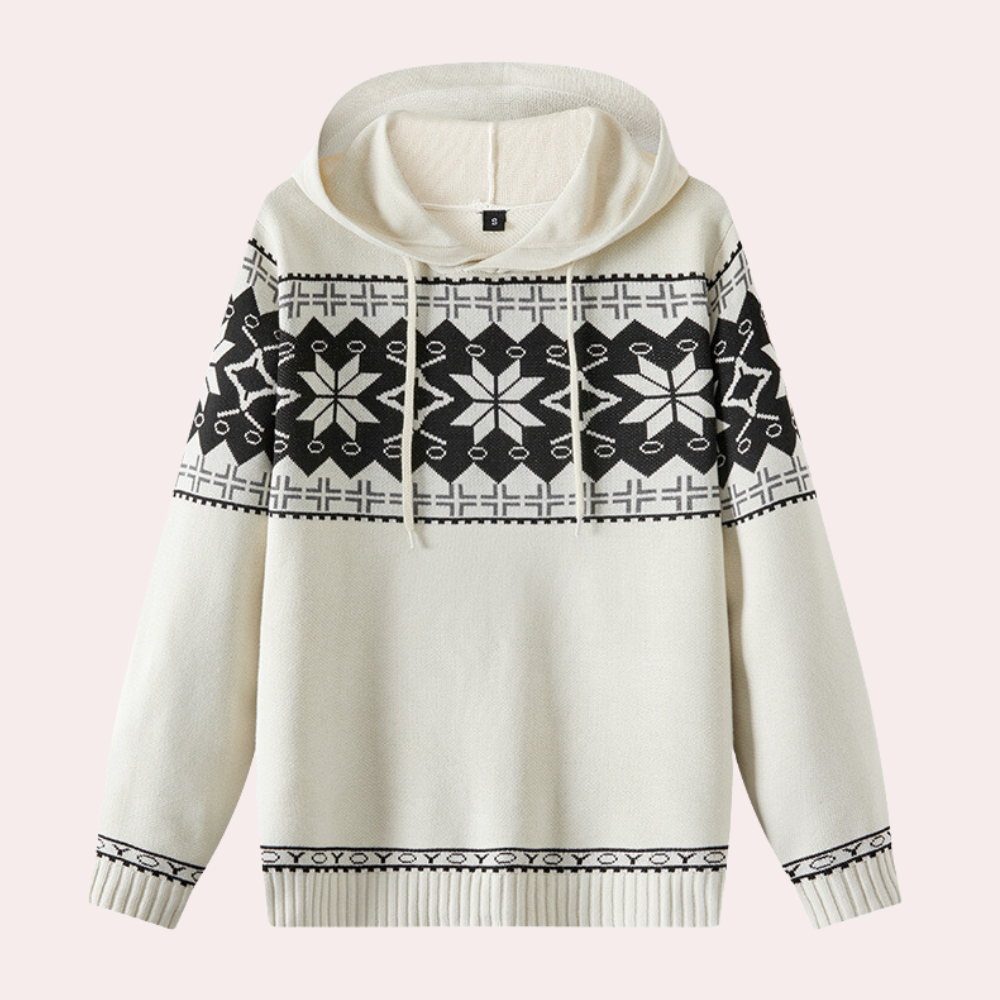 Maglione comodo da uomo con cappuccio 0