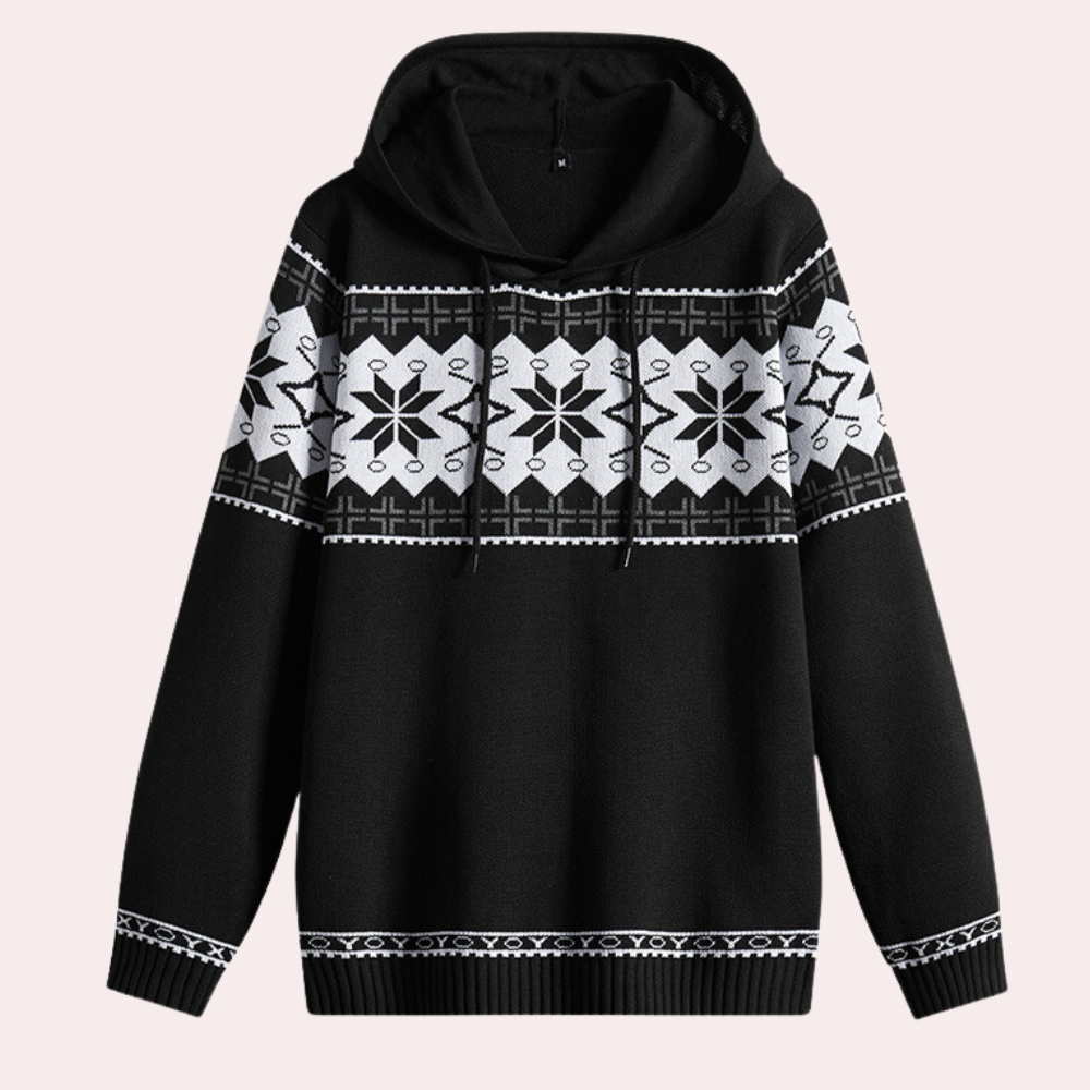 Maglione comodo da uomo con cappuccio 1