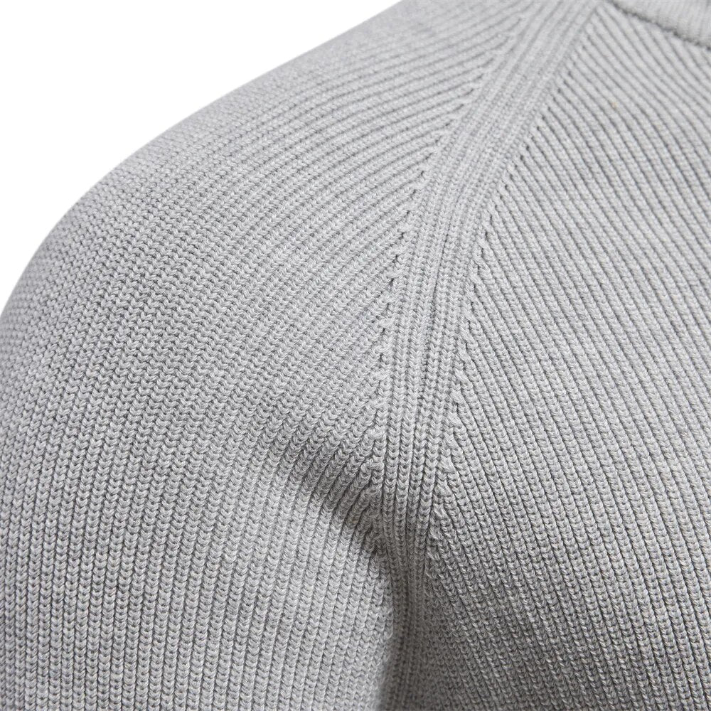 Maglione da uomo – Misto cotone – Vestibilità classica – Collo con mezza zip – Rifiniture a coste 5