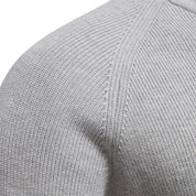 Maglione da uomo – Misto cotone – Vestibilità classica – Collo con mezza zip – Rifiniture a coste 5