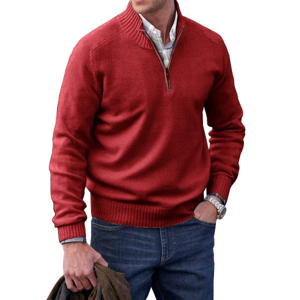 Maglione da uomo con zip in cashmere 3