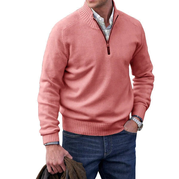 Maglione da uomo con zip in cashmere 4
