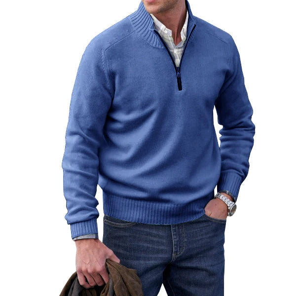Maglione da uomo con zip in cashmere 5