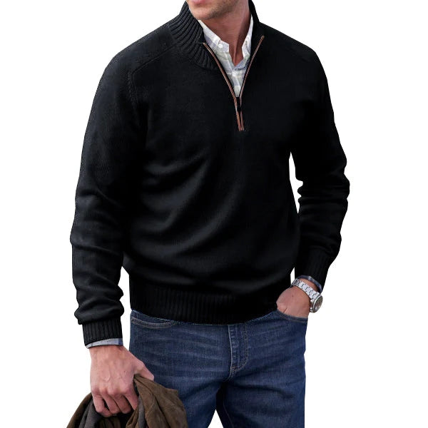 Maglione da uomo con zip in cashmere 6
