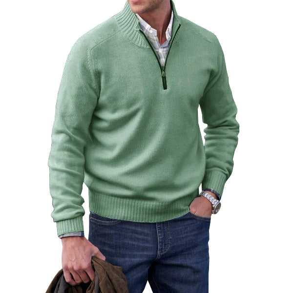 Maglione da uomo con zip in cashmere 7