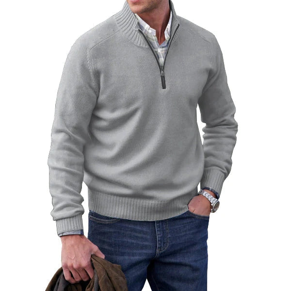Maglione da uomo con zip in cashmere 9