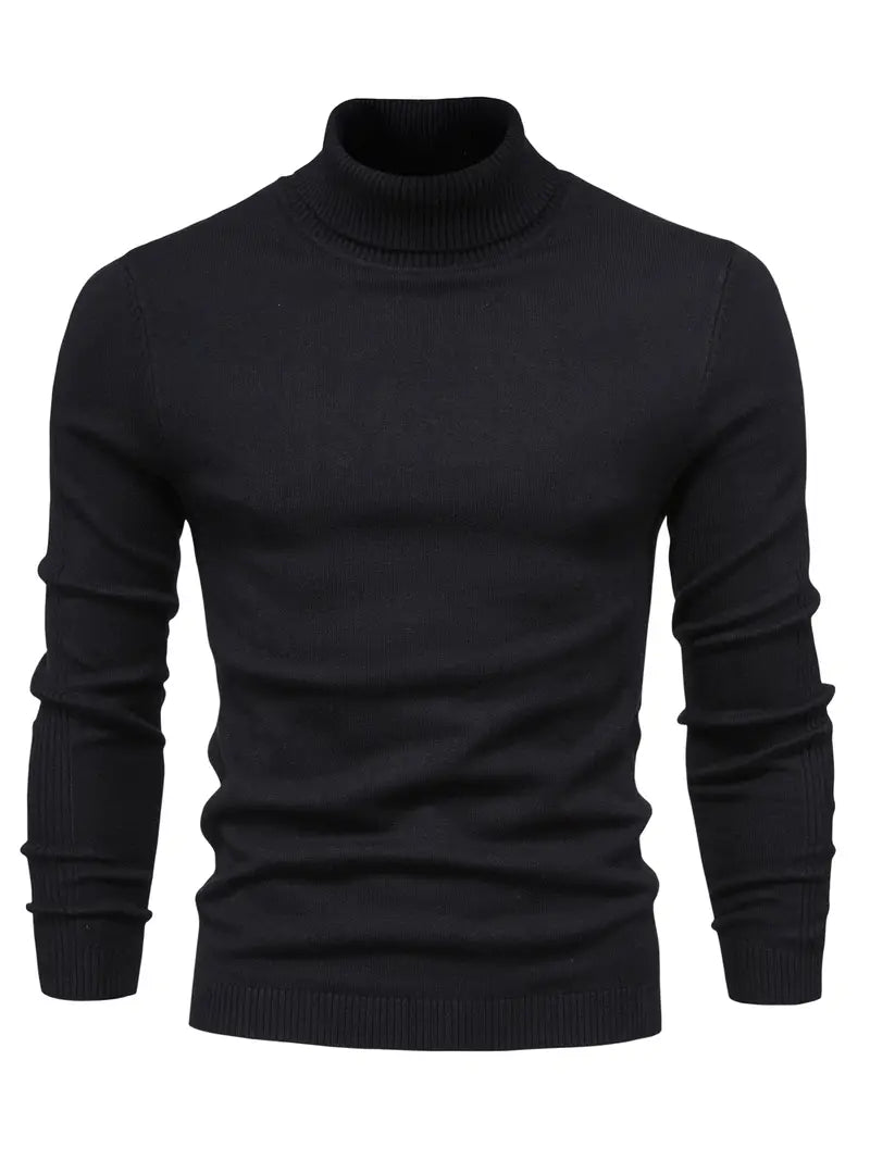 Maglione dolcevita da uomo - Vestibilità slim - Maglia morbida - Manica lunga - Abbigliamento casual elegante 10