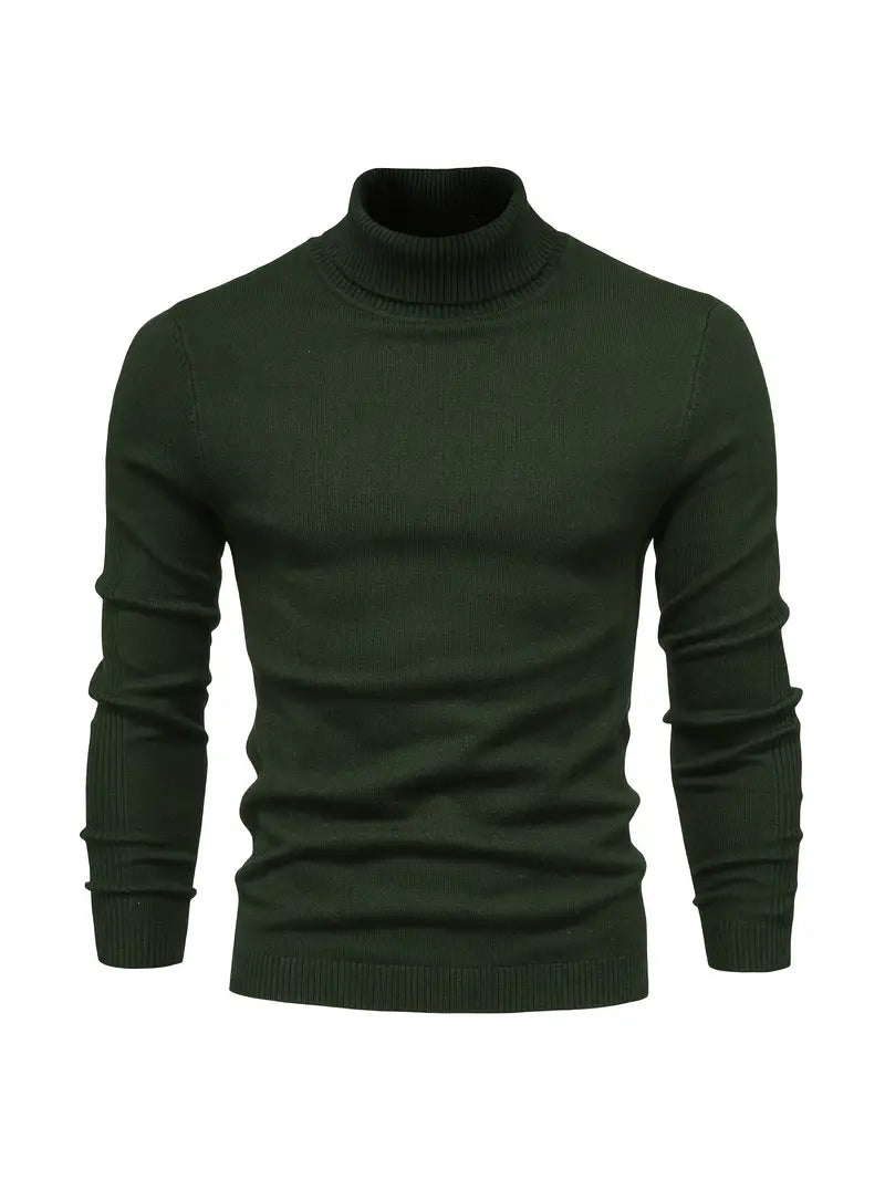 Maglione dolcevita da uomo - Vestibilità slim - Maglia morbida - Manica lunga - Abbigliamento casual elegante 11