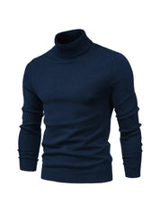 Maglione dolcevita da uomo - Vestibilità slim - Maglia morbida - Manica lunga - Abbigliamento casual elegante 2