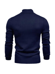 Maglione dolcevita da uomo - Vestibilità slim - Maglia morbida - Manica lunga - Abbigliamento casual elegante 3