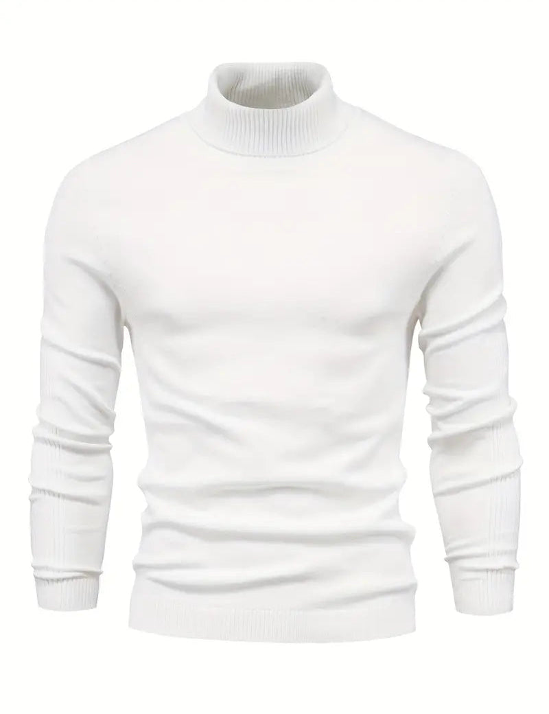 Maglione dolcevita da uomo - Vestibilità slim - Maglia morbida - Manica lunga - Abbigliamento casual elegante 5