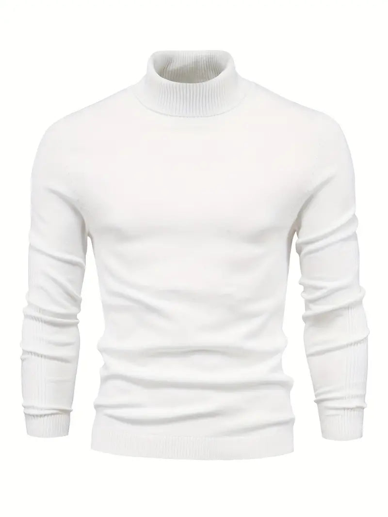 Maglione dolcevita da uomo - Vestibilità slim - Maglia morbida - Manica lunga - Abbigliamento casual elegante 5