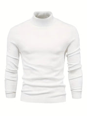 Maglione dolcevita da uomo - Vestibilità slim - Maglia morbida - Manica lunga - Abbigliamento casual elegante 5