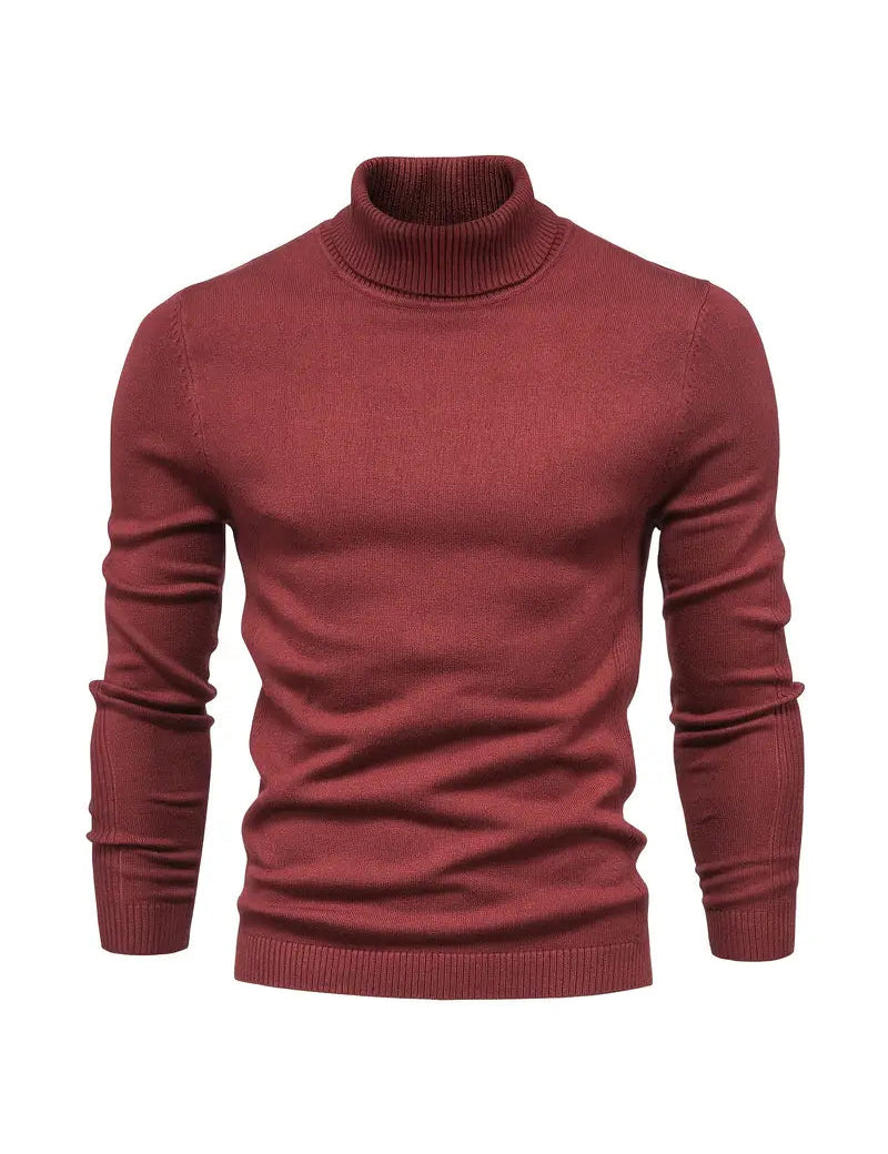 Maglione dolcevita da uomo - Vestibilità slim - Maglia morbida - Manica lunga - Abbigliamento casual elegante 6