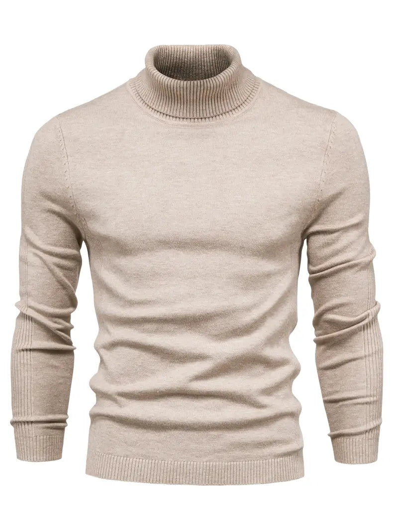 Maglione dolcevita da uomo - Vestibilità slim - Maglia morbida - Manica lunga - Abbigliamento casual elegante 9