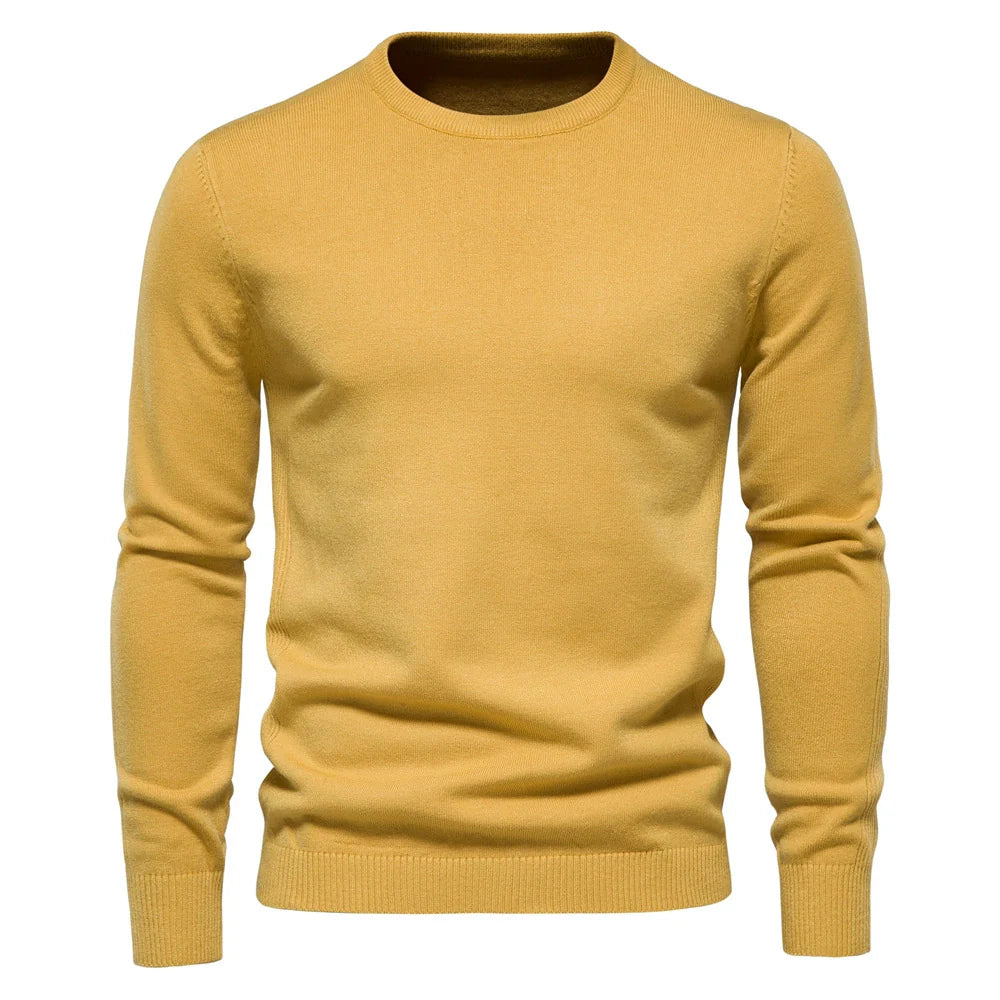 Maglione girocollo da uomo – Vestibilità regolare – Manica lunga – Maglione lavorato a maglia morbido e caldo 3