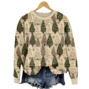 Maglione natalizio caldo e accogliente da donna in maglia 1