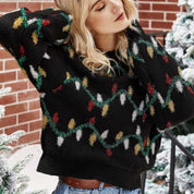 Maglione natalizio casual caldo da donna 0