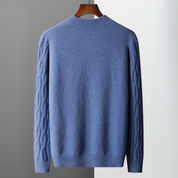 Maglione unisex in cashmere – Vestibilità rilassata – Maglia a trecce – Girocollo a coste 5