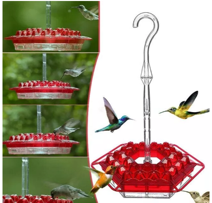 Mangiatoia per colibrì a prova di formiche, trespolo da appendere all'esterno 4