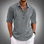 Massimo | Polo Classica in Lino Elegante e Traspirante, Manica Corta 6