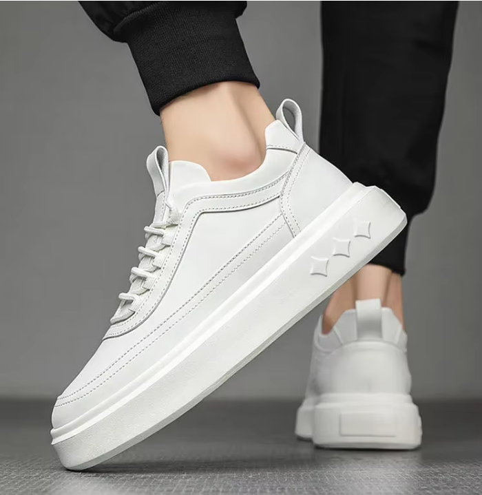 Mikee | Sneakers bianche classiche senza tempo da uomo 0