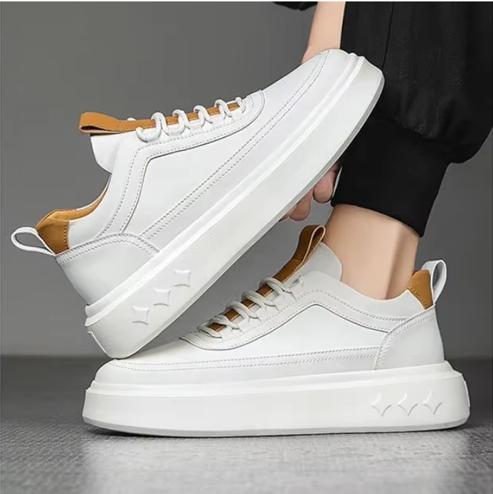 Mikee | Sneakers bianche classiche senza tempo da uomo 3