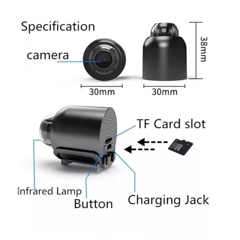 Mini telecamera Wi-Fi wireless 5G 1080P HD 4