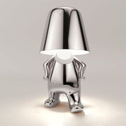 Mistero | Lampada da tavolo scultorea dorata 6