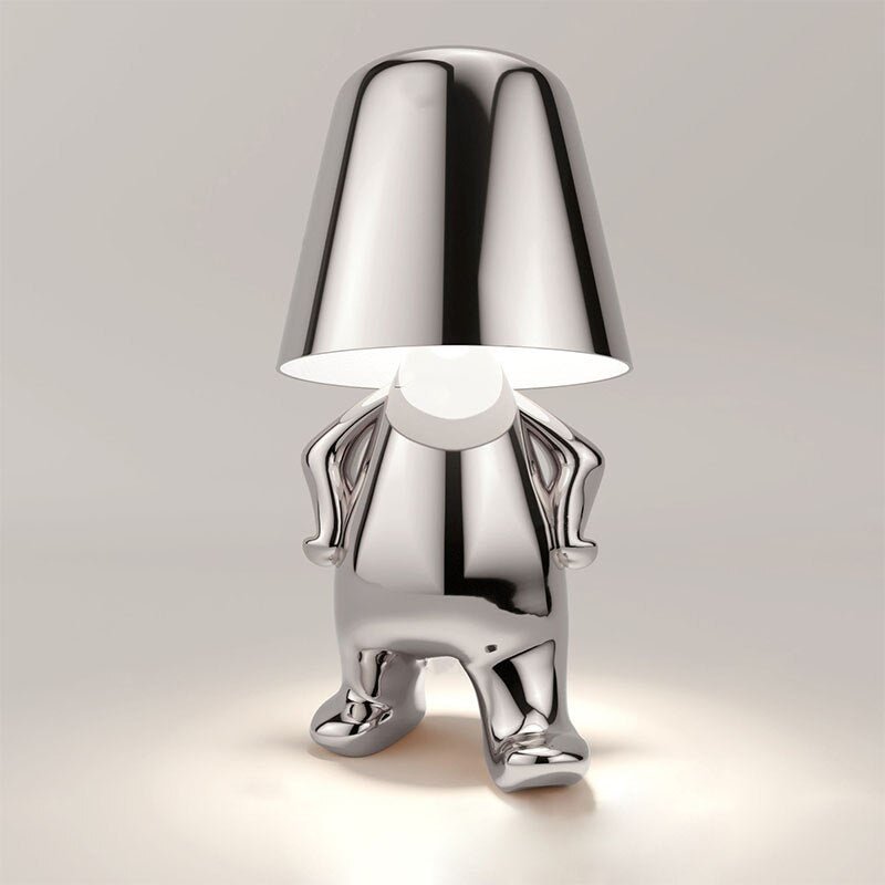 Mistero | Lampada da tavolo scultorea dorata 6