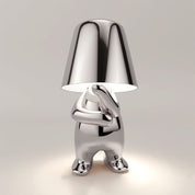 Mistero | Lampada da tavolo scultorea dorata 7