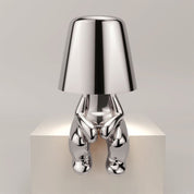 Mistero | Lampada da tavolo scultorea dorata 8