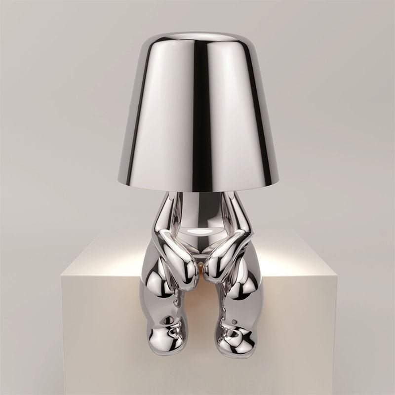 Mistero | Lampada da tavolo scultorea dorata 8